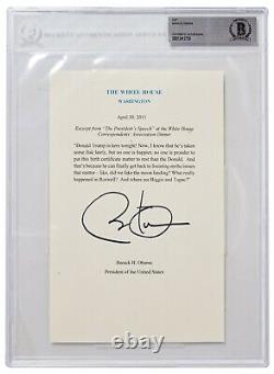 Barack Obama Signed Souvenir Speech Making Fun of Trump