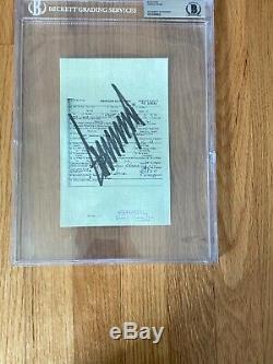 Barack Obama's Birth Certificate Signed By Donald Trump, Beckett Certified, Rare