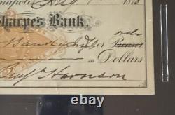 Benjamin Harrison Signed Check 23rd US President PSA Authenticated PSA 9