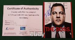 CHRIS CHRISTIE SIGNED 8X10 PHOTO TIME THE BOSS 2016 GOVERNOR NEW JERSEY WithCOA