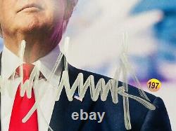 COA Donald Trump Autographed Signed PHOTO MAGA Display 45 President Hat NICE