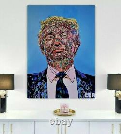 CORBELLIC ART LARGE DONALD TRUMP CANVAS WALL ART, LARGE, MUSEUM Signed COA, USA