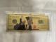 Charlie Kirk Signed Donald Trump $100 Gold Foil (plastic) Bank Note
