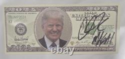 Charlie Kirk Signed Donald Trump 2024 Novelty $20 Bill