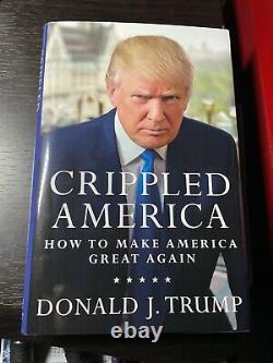Crippled America Autographed Book COA #2306 Of 10,000 Signed By Donald J. Trump