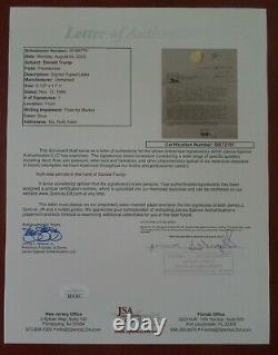 DONALD J. TRUMP Autographed / Signed letter NYC Wollman Ice Rink 1986 JSA/LOA