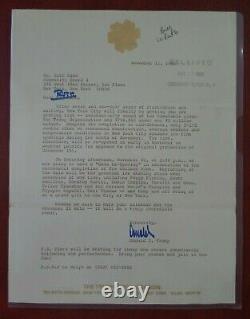 DONALD J. TRUMP Autographed / Signed letter NYC Wollman Ice Rink 1986 JSA/LOA