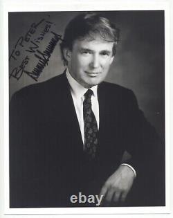 DONALD J TRUMP Hand Signed Autographed Early B/W Photo 8x10 from 1995