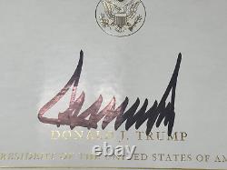 DONALD J TRUMP SIGNED AUTOGRAPHED 2024 8.5x5.5 AUTOGRAPH JSA LOA