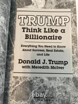DONALD J. TRUMP-SIGNED-BOOK THINK LIKE A BILLIONAIRE-1st ED 2004