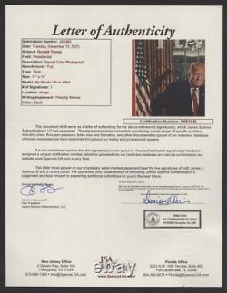 DONALD TRUMP 45th U. S. President Signed Autograph Photo 11 x 14 JSA not PSA