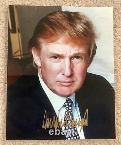 DONALD TRUMP, 8x10 Photo Signed Autograph, 45th President Of The United States
