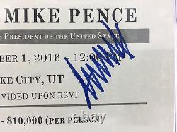 DONALD TRUMP 9/1/2016 Trump Pence Victory Invitation AUTOGRAPH with Provenanance