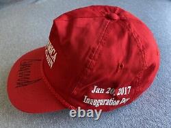 DONALD TRUMP AUTOGRAPH 45th PRESIDENT JAN 20,2017 INAUGURATION DAY MAGA HAT PSA