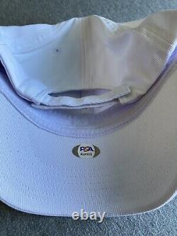 DONALD TRUMP AUTOGRAPH 45th PRESIDENT LIV GOLF TRUMP DORAL HAT PSA AL01670