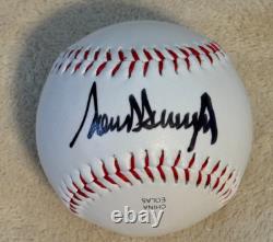 DONALD TRUMP AUTOGRAPHED AUTO SIGNED OFFICIAL RAWLINGS LEAGUE BASEBALL with COA