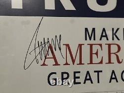 DONALD TRUMP? Autographed, First Run Campaign Poster Historically Framed OBO