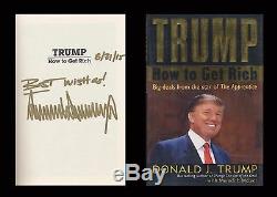 DONALD TRUMP Autographed Signed Book How To Get Rich US President