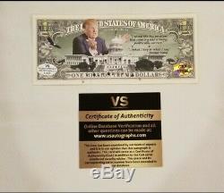 DONALD TRUMP Hand Signed Campaign Ad One Million Dollar Bill Autograph with COA