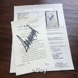 DONALD TRUMP JSA LOA Souvenir ARTICLES OF IMPEACHMENT Signed Autograph