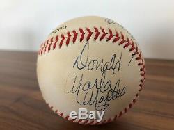 DONALD TRUMP & MARLA MAPLES Signed Autographed Rawlings Baseball BAS Beckett