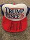 Donald Trump & Mike Pence Dual Signed 2016 Hat Beckett Coa Loa $$$