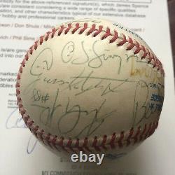 DONALD TRUMP & OJ SIMPSON JSA LOA Proof Autograph Signed Rawlings Baseball