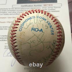 DONALD TRUMP & OJ SIMPSON JSA LOA Proof Autograph Signed Rawlings Baseball