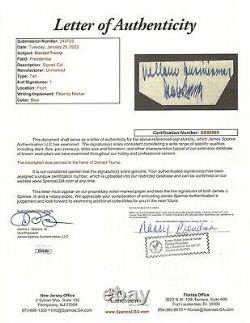 DONALD TRUMP SIGNED Cut Auto, Fellow Businessman Inscribed, JSA LOA, President