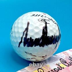 DONALD TRUMP SIGNED GOLF BALL? MAGA with HOLO COA REAL PRESIDENT AUTOGRAPH