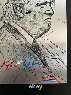 DONALD TRUMP VIRGIN METAL VARIANT SIGNED & REMARKED by Kyle Willis 5 EXIST! NM