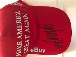 DONALD TRUMP signed MAKE AMERICA GREAT AGAIN HAT AUTOGRAPH 45th president of usa