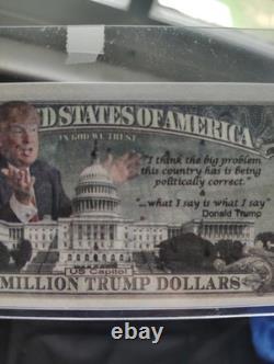 DONALD TRUMP signed campaign note SGC COA autographed bill President Trump MINT