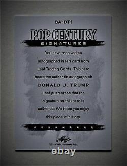 Donald J. Trump 2012 Leaf Pop Century Signatures Authentic Auto The Next Potus