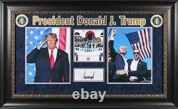 Donald J. Trump Authentic Signed & Framed Cut Signature Autographed JSA