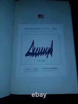 Donald J Trump Crippled America Book signed with COA Autographed #5455 Hardcover