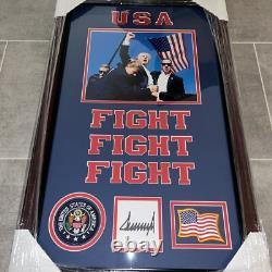 Donald J Trump Facsimile Signed Autograph Custom Framed 14-24 Collage