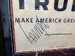 Donald J. Trump Framed Campaign Sign Signed (bas #a09893) Full Beckett Letter