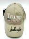 Donald J. Trump Hand Signed Autographed Beige 2020 Keep America Great Hat Coa