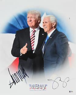 Donald J. Trump & Mike Pence Authentic Signed 16x20 Photo BAS #A78555