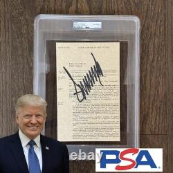 Donald J. Trump PSA Autograph Jeffery Epstein Files Transparency Act Signed
