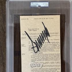 Donald J. Trump PSA Autograph Jeffery Epstein Files Transparency Act Signed