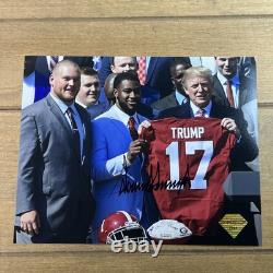 Donald J Trump President Autographed 8x10 SIGNED Photo Alabama Football With COA