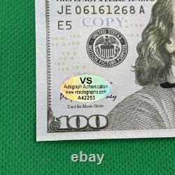Donald J Trump President Of The USA Autographed $100 Movie Bill COA Signed