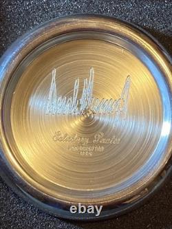 Donald J Trump Presidential Seal signed Pewter Paperweight by Salisbury