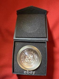 Donald J Trump Presidential Seal signed Pewter Paperweight by Salisbury