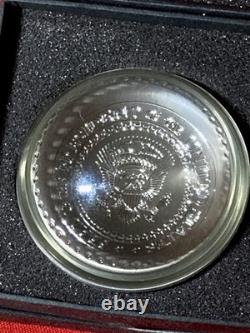 Donald J Trump Presidential Seal signed Pewter Paperweight by Salisbury