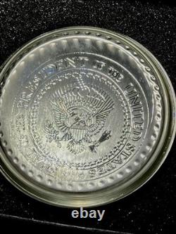 Donald J Trump Presidential Seal signed Pewter Paperweight by Salisbury