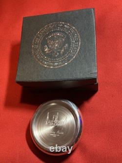 Donald J Trump Presidential Seal signed Pewter Paperweight by Salisbury