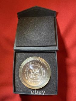 Donald J Trump Presidential Seal signed Pewter Paperweight by Salisbury